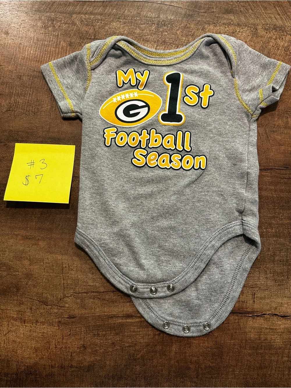 Green Bay Packers Baby Bundle NFL Team Apparel 6–9M/6–12M +FREE Bib & Burp Cloth